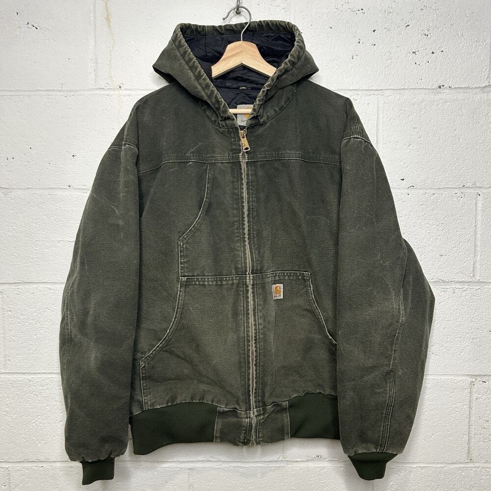 Vintage Carhartt Quilted Hooded Jacket “Moss Green” J244 MOS